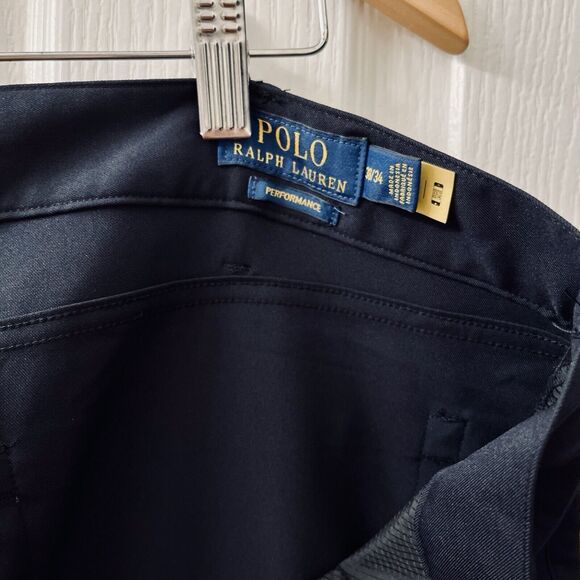 Polo Ralph Lauren Men 38x34 Performance Classic Stretch Navy Blue 5 Pocket Pants - Picture 5 of 10